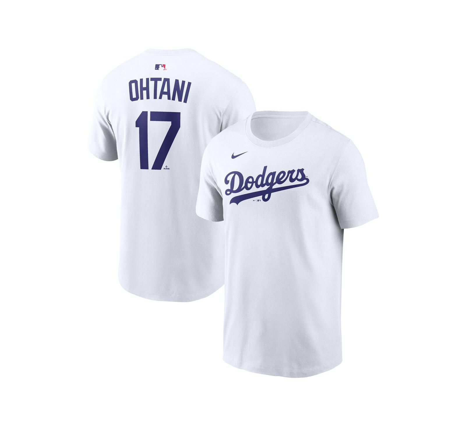 Nike Men's Shohei Ohtani White Los Angeles Dodgers Name & Number T-Shirt