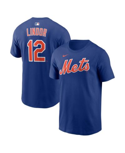 Nike Men's Francisco Lindor Royal New York Mets Name & Number T-Shirt