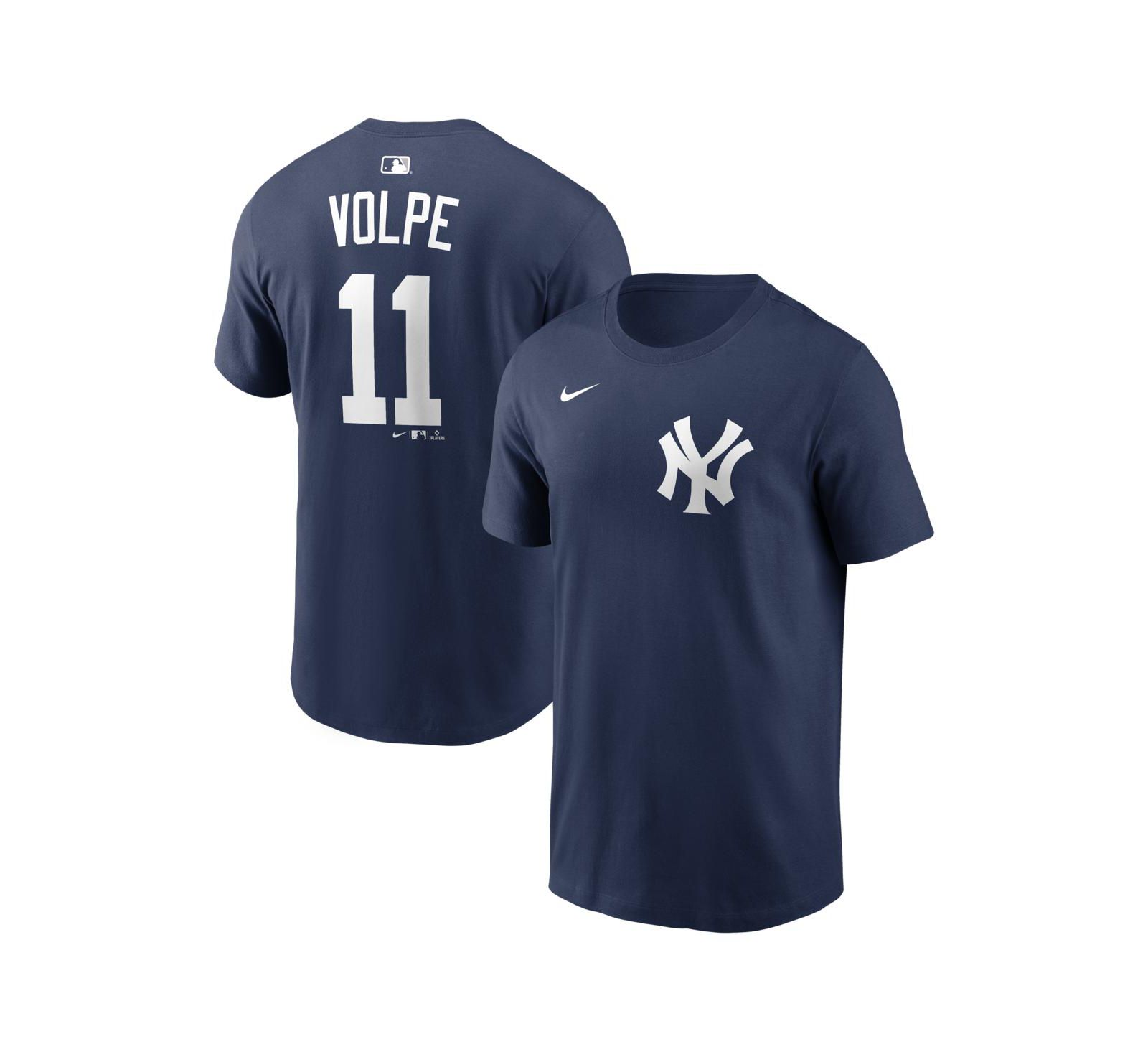 Nike Men's Anthony Volpe Navy New York Yankees Home Name & Number T-Shirt