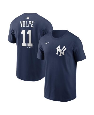 Nike Men's Anthony Volpe Navy New York Yankees Home Name & Number T-Shirt