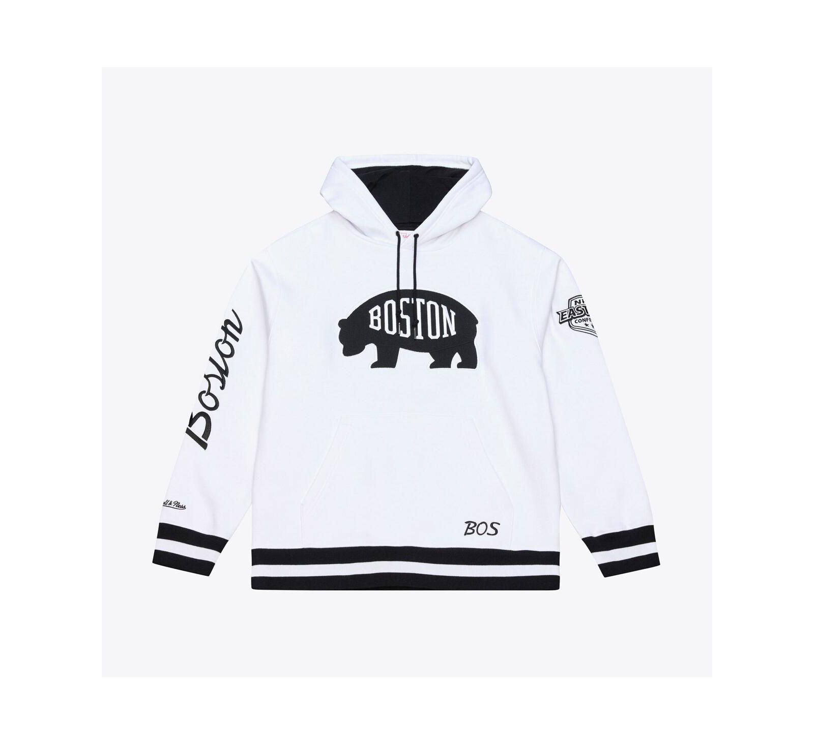 Mitchell & Ness Мужское флисовое худи Boston Bruins, белое