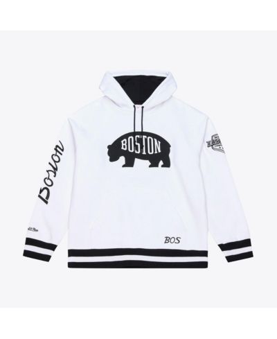 Mitchell & Ness Мужское флисовое худи Boston Bruins, белое