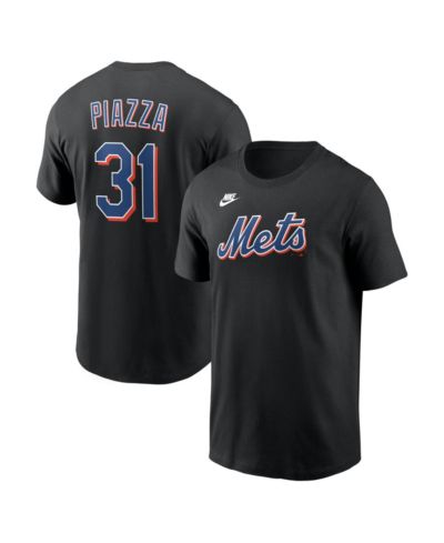 Nike Men's Mike Piazza Black New York Mets Cooperstown Collection Name & Number T-Shirt