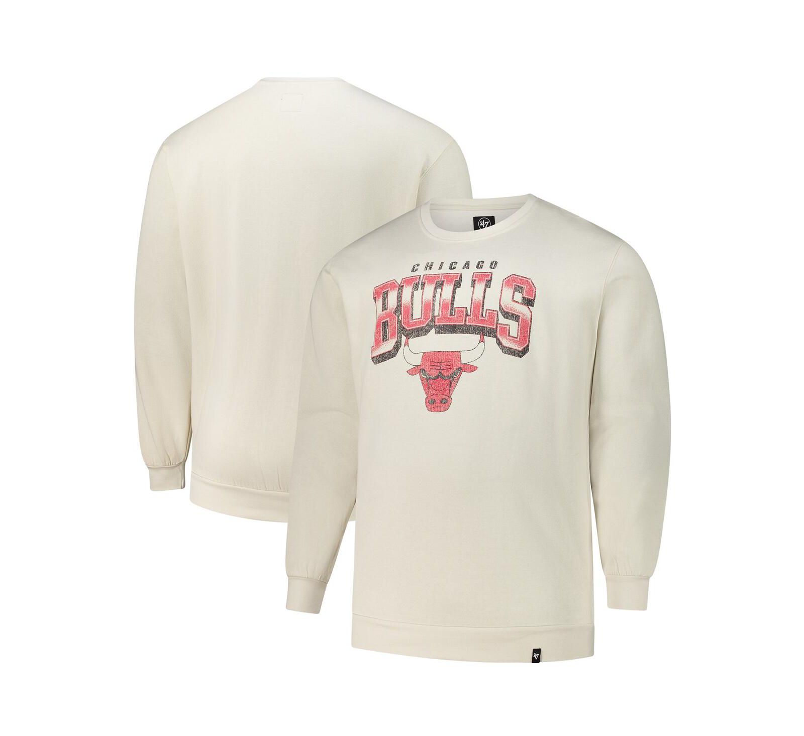 '47 Brand Men's Cream Chicago Bulls Big & Tall Spotlight Headline Pullover Sweatshirt