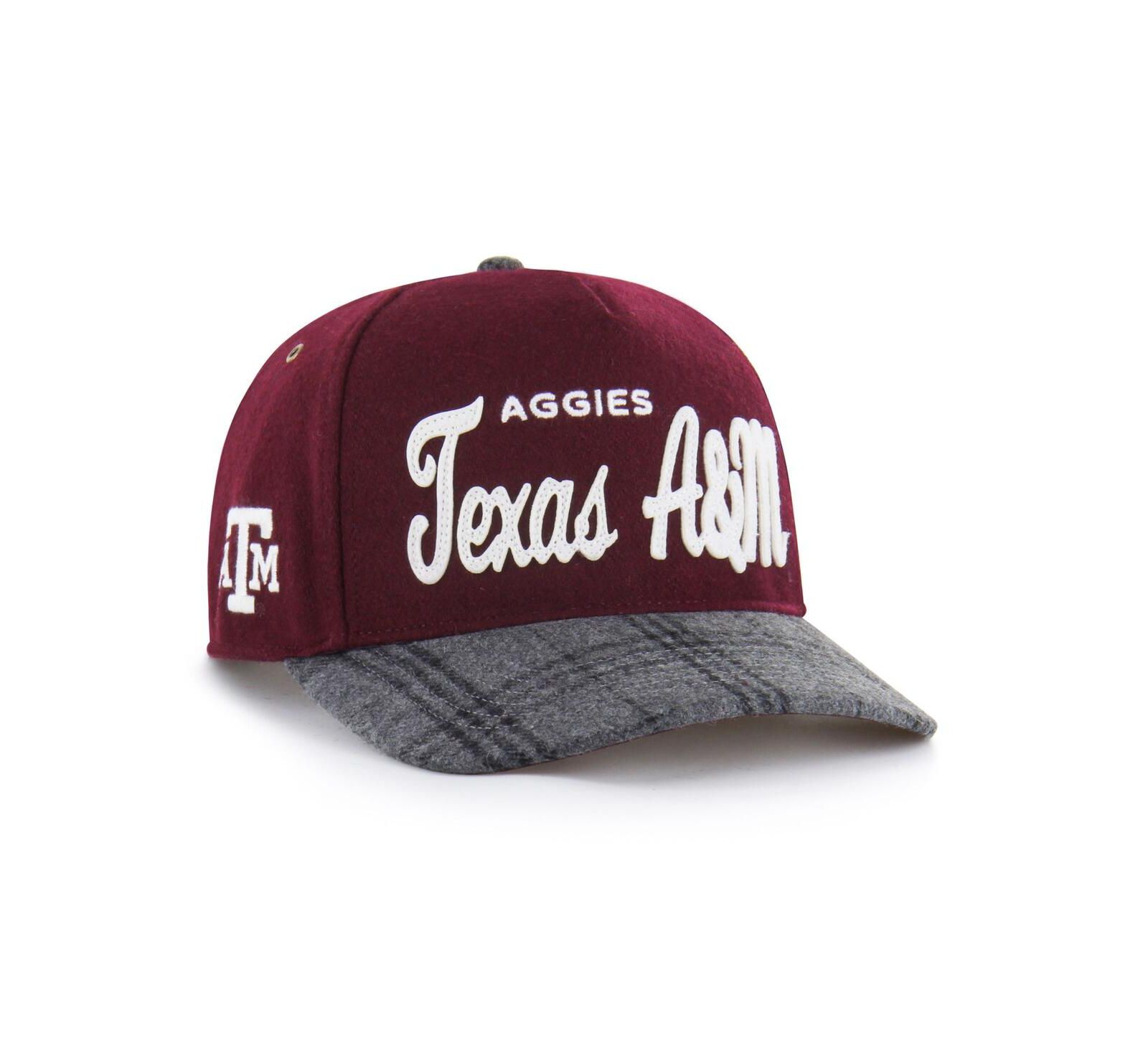 Регулируемая кепка '47 Brand Maroon Texas A&M Aggies Windowpane Plaid Collection, Мужская и Женская