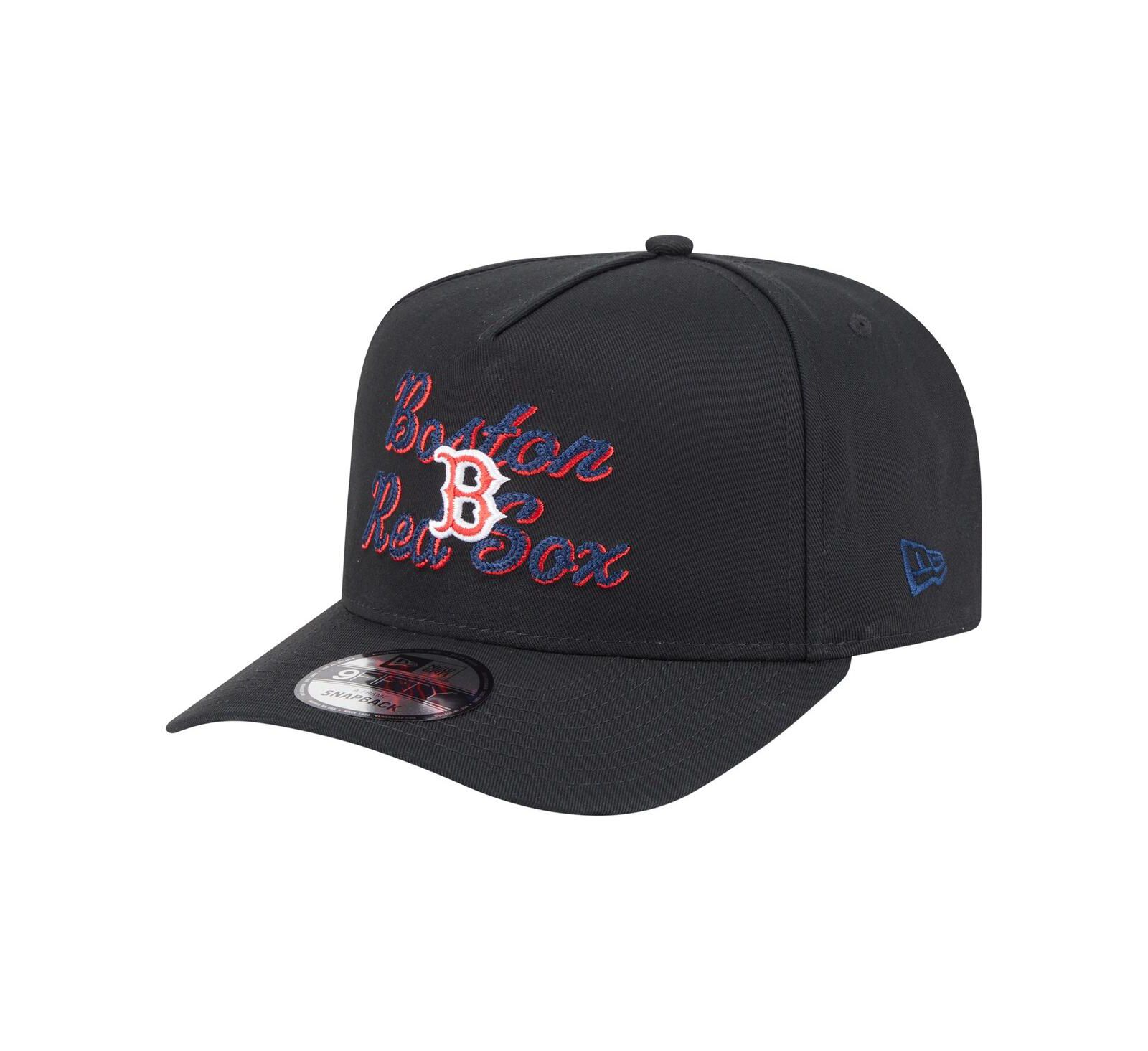 New Era Мужская черная кепка 9FIFTY A-Frame Snapback Boston Red Sox с вышивкой