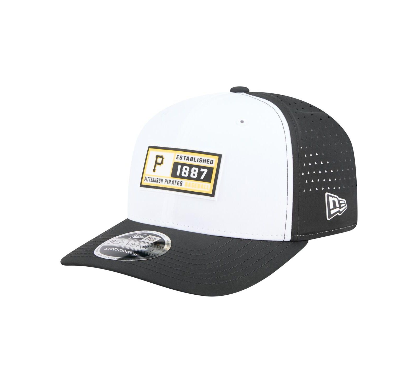 Мужская кепка New Era Pittsburgh Pirates Established Patch 9SEVENTY Adjustable White/Black
