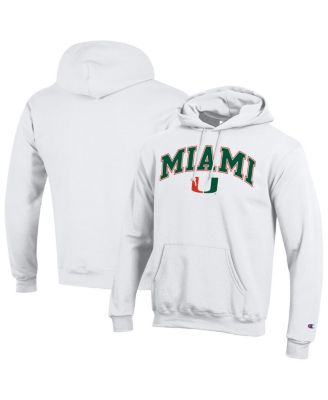 Мужское худи Champion Orange Miami Hurricanes Arch Over Logo Pullover