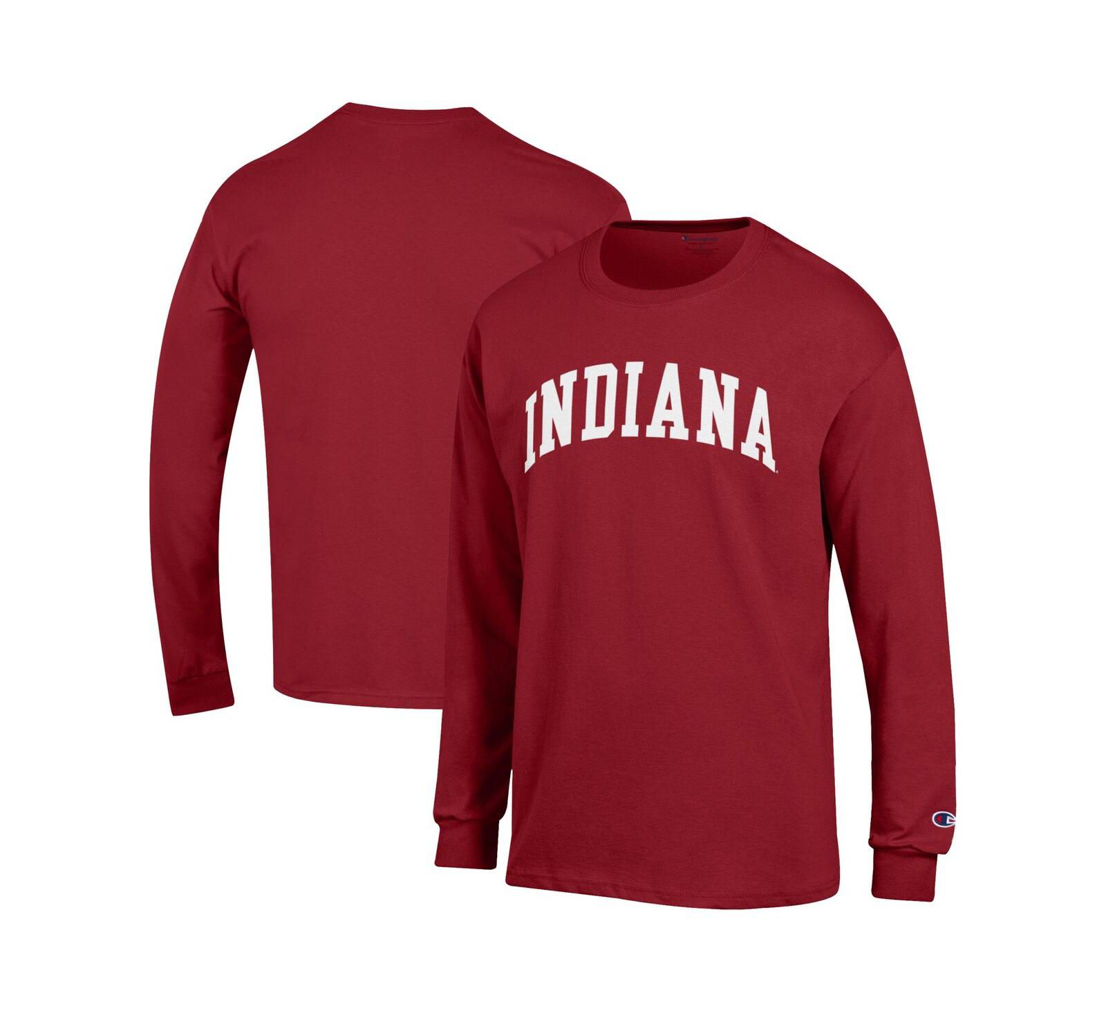 Champion Men's Crimson Indiana Hoosiers Basic Arch Long Sleeve T-Shirt