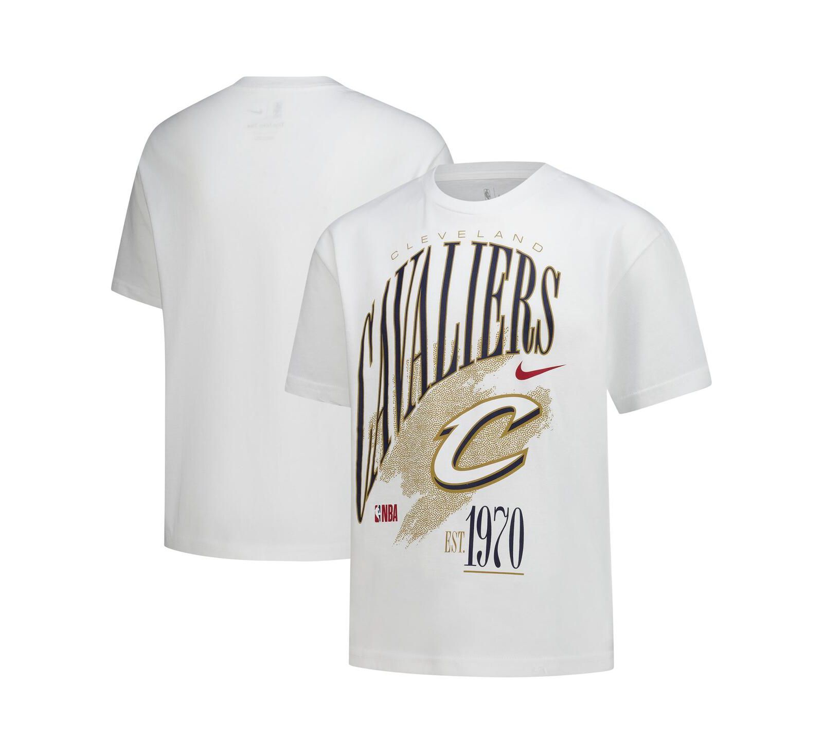 Nike Big Boys and Girls White Cleveland Cavaliers Hardwood Classics Champs Max90 T-Shirt