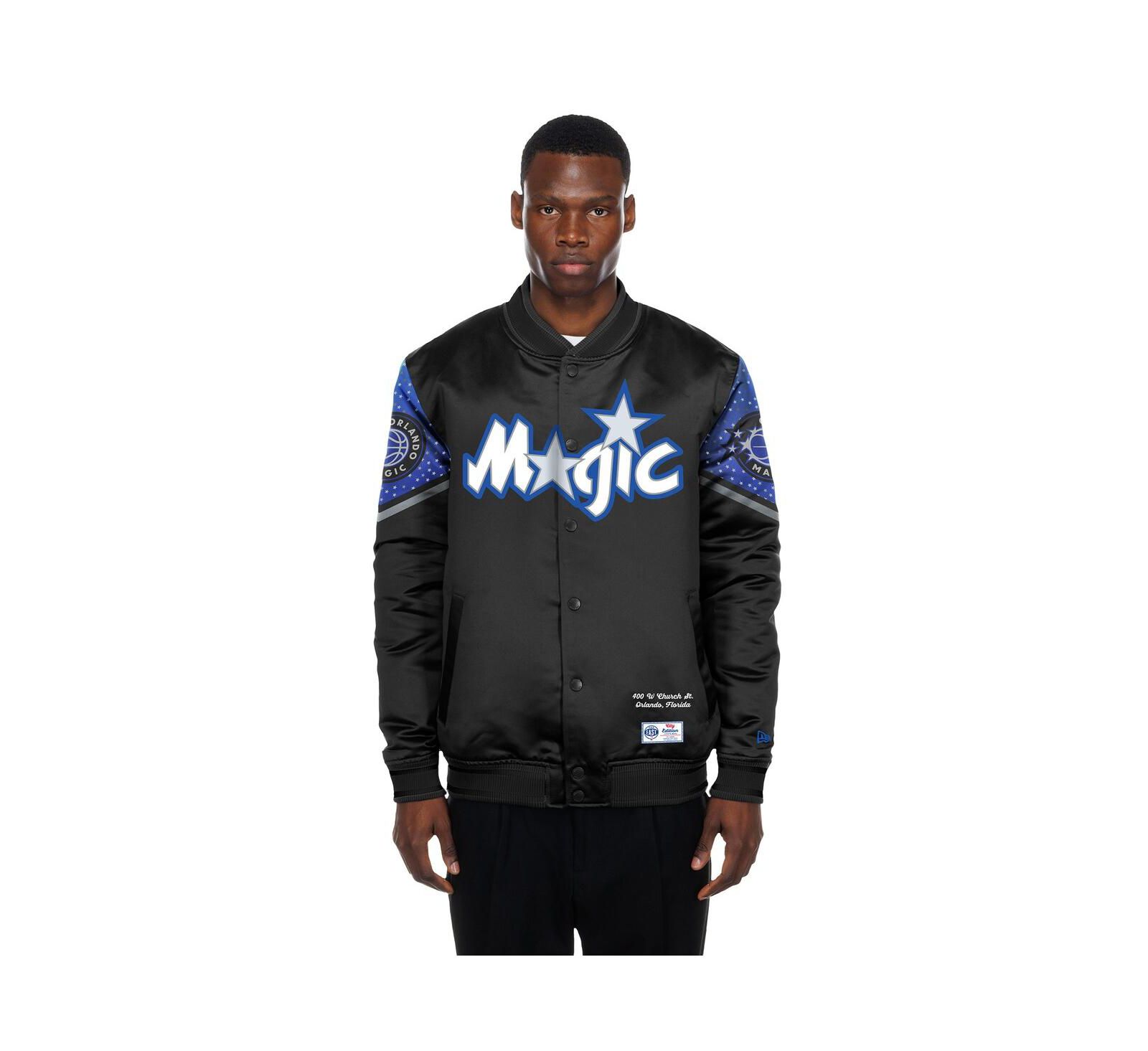 Мужская атласная куртка New Era Orlando Magic 2025/26 City Edition Full-Snap