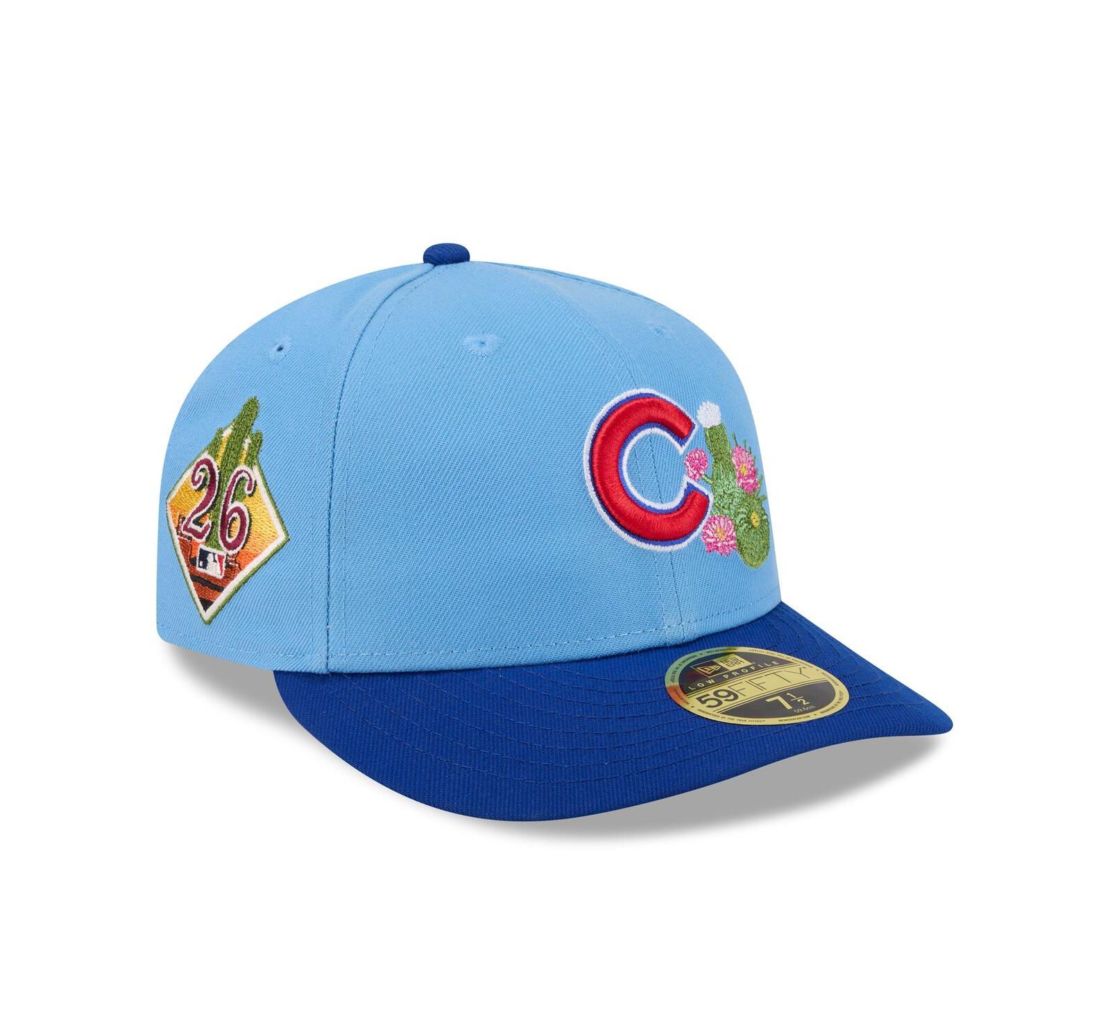 Мужская кепка New Era Chicago Cubs 2026 Spring Training Low Profile 59FIFTY Fitted Light Blue/Royal