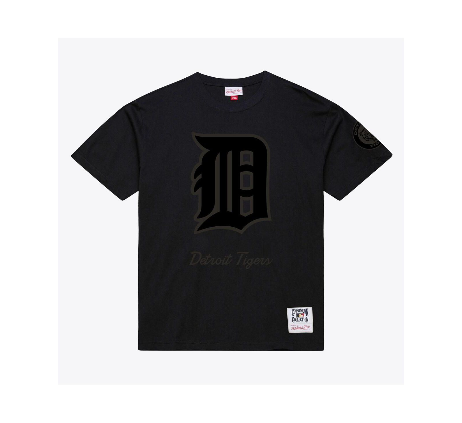 Mitchell & Ness Men's Black Detroit Tigers Cooperstown Collection Phantom T-Shirt