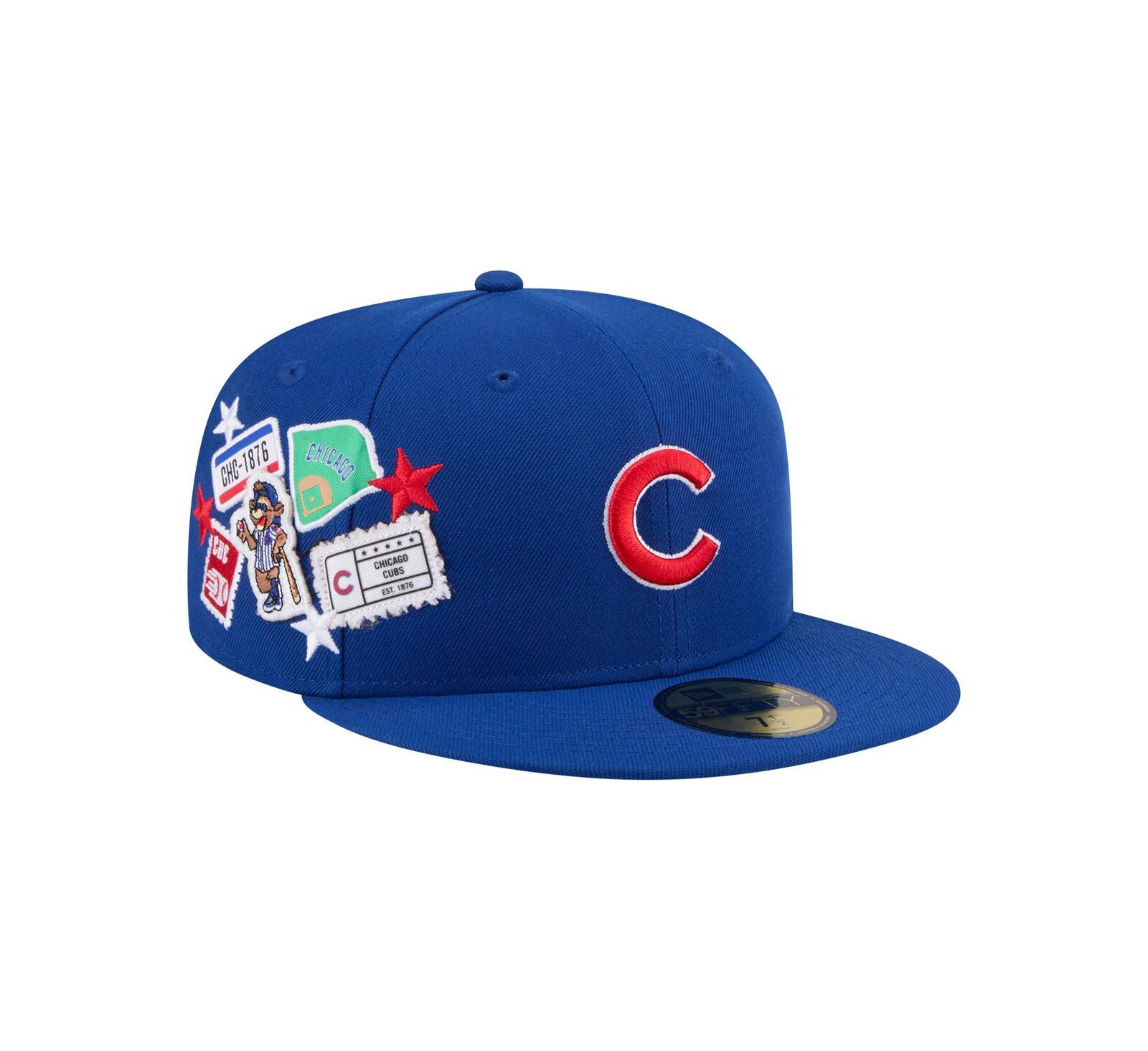New Era Men's Royal Chicago Cubs City Patch 59FIFTY Fitted Hat