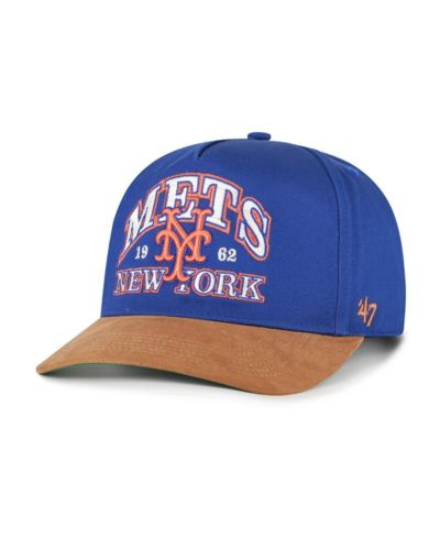 Мужская регулируемая кепка '47 Brand New York Mets Cooperstown Break Wood Suede