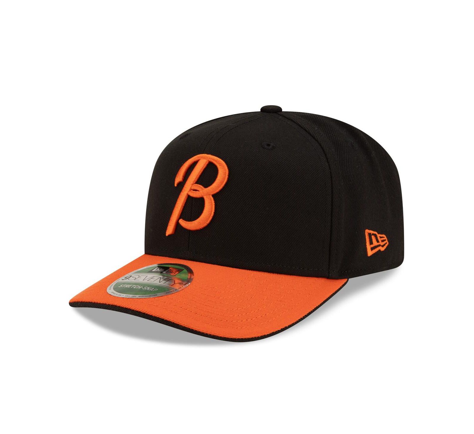 New Era Men's Black/Orange Baltimore Orioles Player Replica 9SEVENTY Adjustable Hat