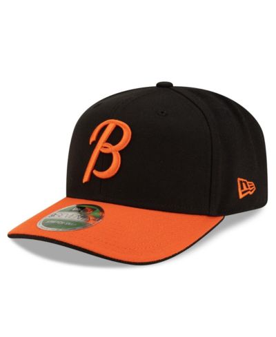 New Era Men's Black/Orange Baltimore Orioles Player Replica 9SEVENTY Adjustable Hat