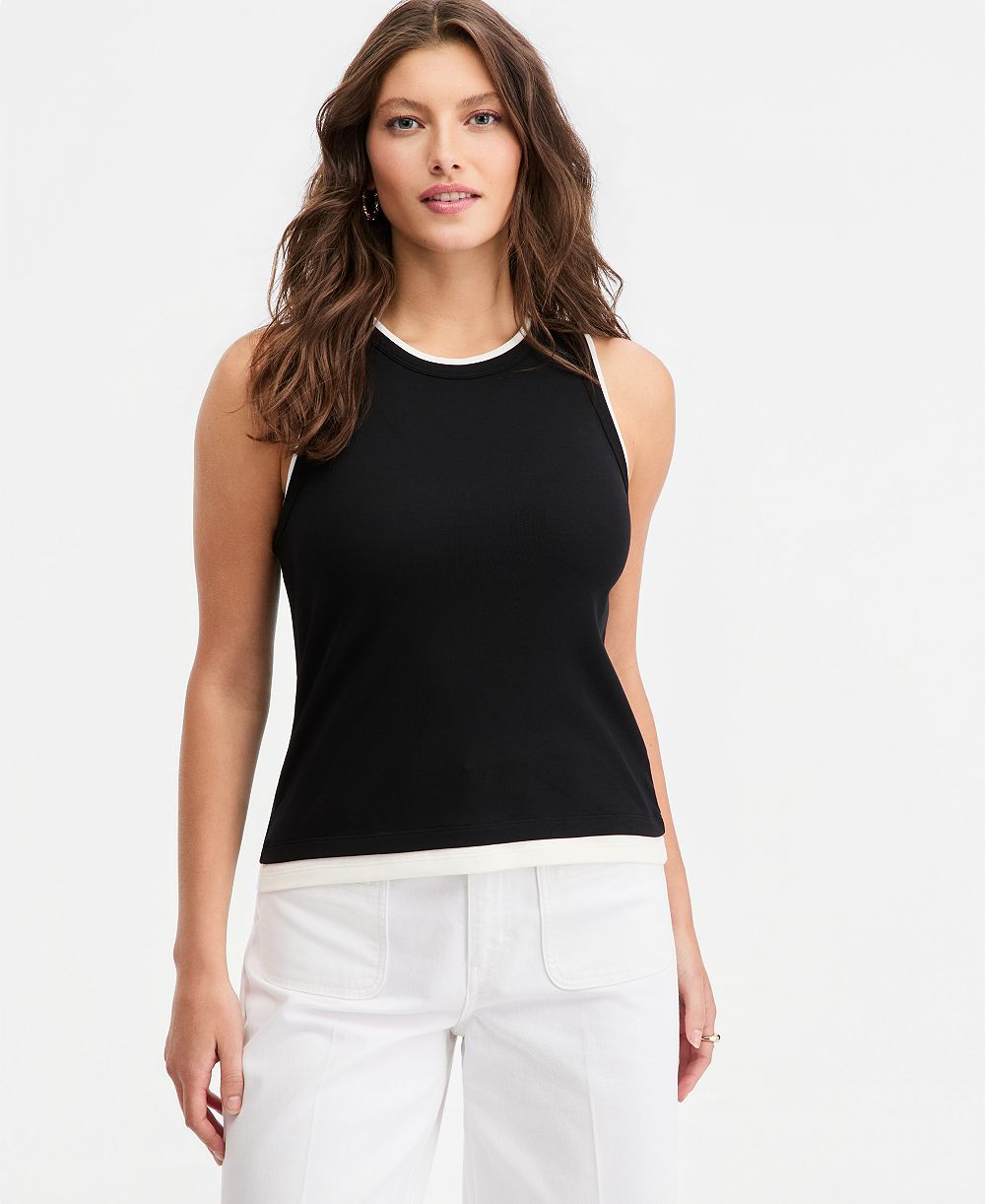 Женский топ On 34th Micro Rib Faux-Layered Tank
