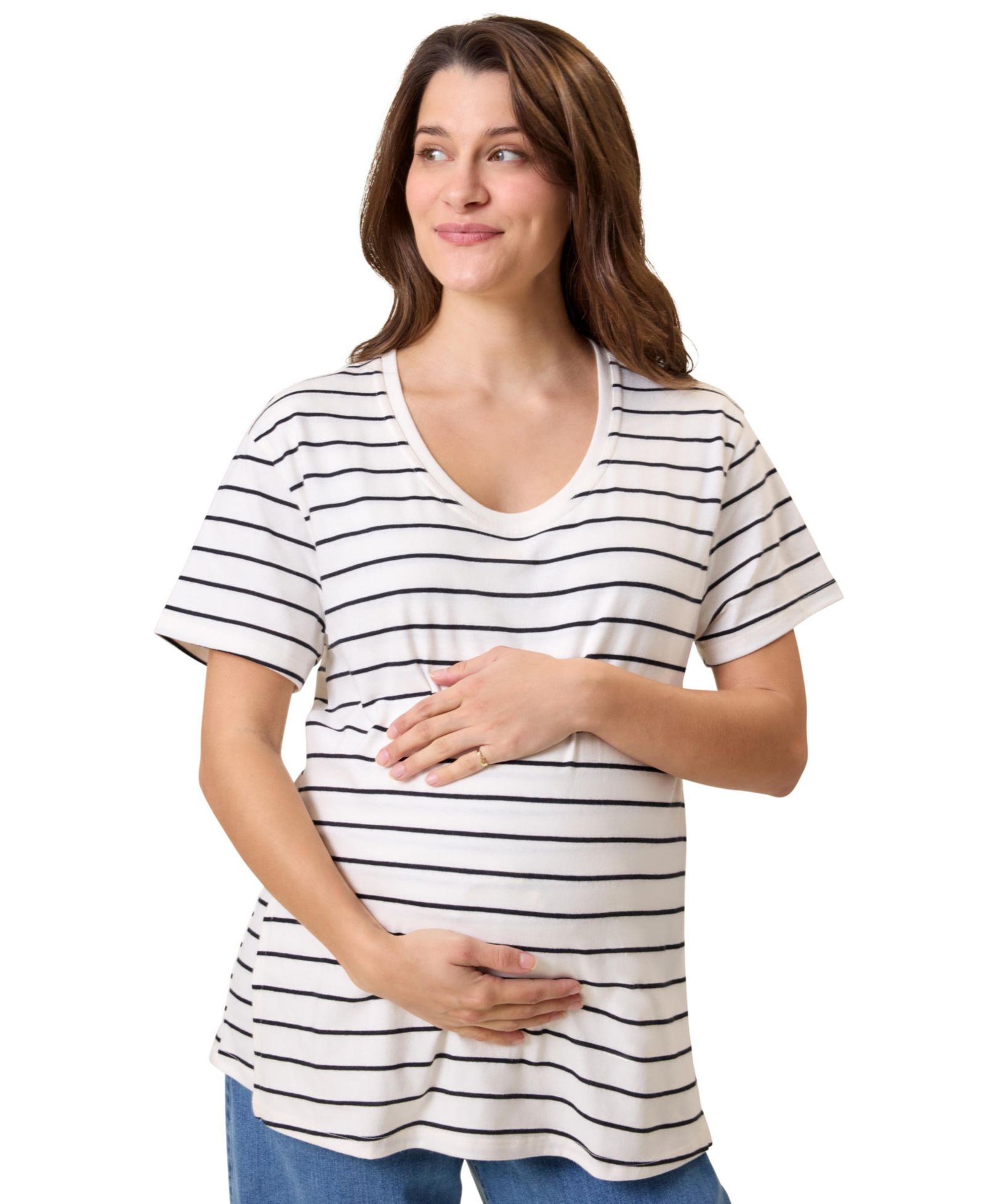 Kindred Bravely Maternity Relaxed Cotton Scoop Neck Nursing Tee