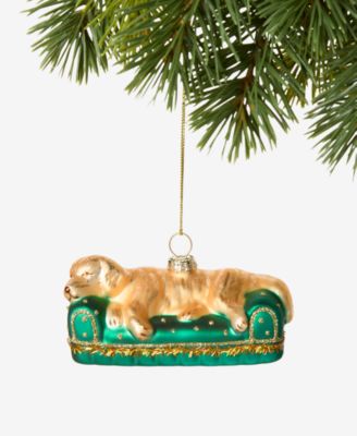 Рождественское украшение Holiday Lane Pets с изображением собаки, лежащей на диване