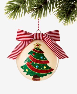 Елочная игрушка Holiday Lane Christmas Cheer 2026 шар, эксклюзив Macy's