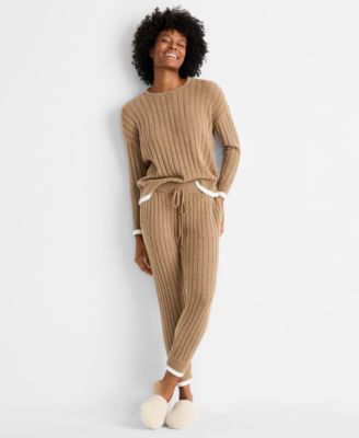 State of Day Women's Chenille Crewneck and Jogger Sweater Set, Macy's Exclusive
