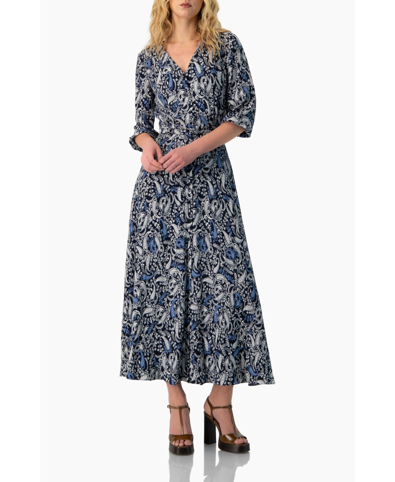 Ivonne платье Women's Paisley V-Neck Maxi