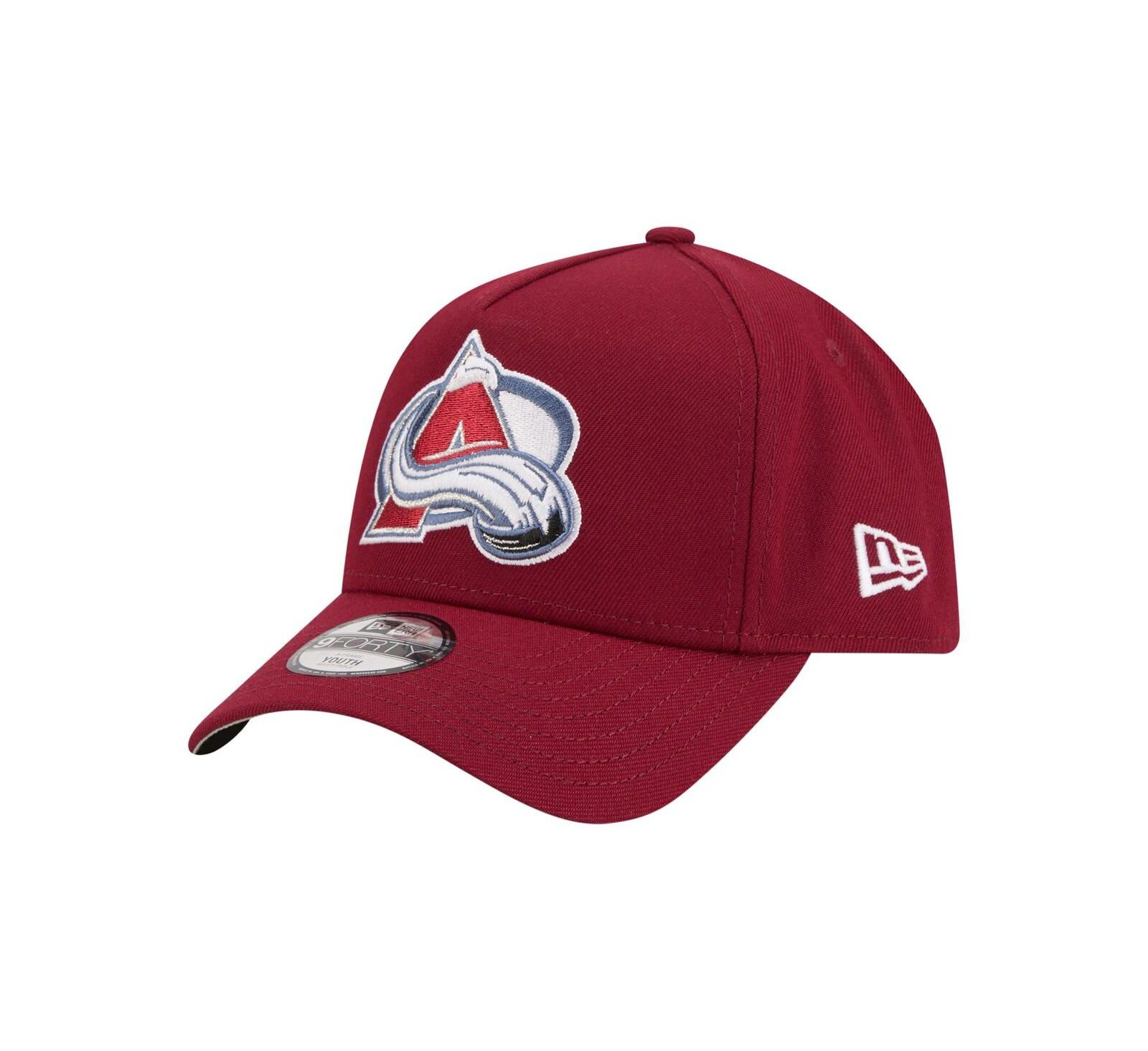 New Era регулируемая кепка 9FORTY Colorado Avalanche, бордовая, для мальчиков и девочек