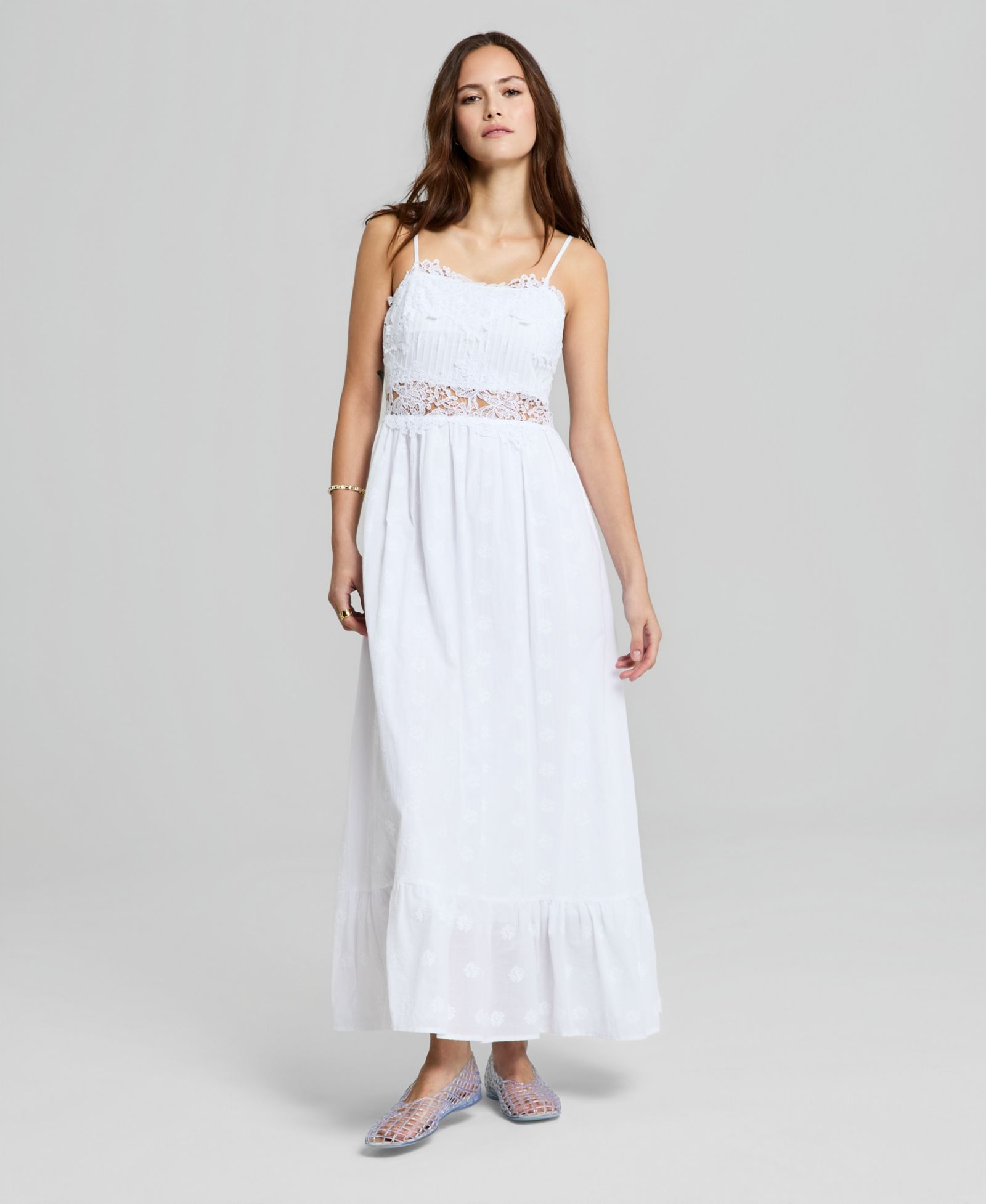 And Now This Women's Lace-Trim Tank Maxi Dress, Macy's Exclusive