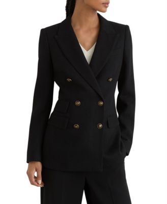 REISS Women's Herringbone Double-Breasted Blazer