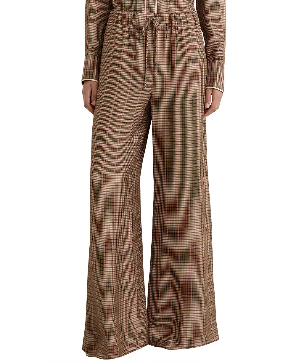 REISS Petite брюки с широкими штанинами в клетку