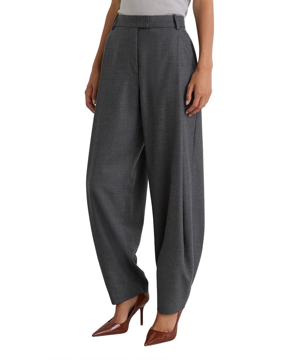 REISS Women's Pleated Barrel Wide Leg Trousers