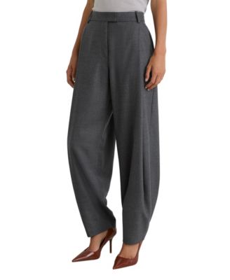 REISS Women's Pleated Barrel Wide Leg Trousers