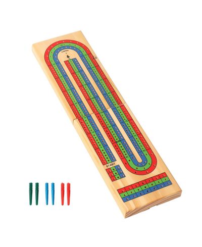 Gse Games & Sports Expert 3-Track Folding Cribbage Board, Ages 6+