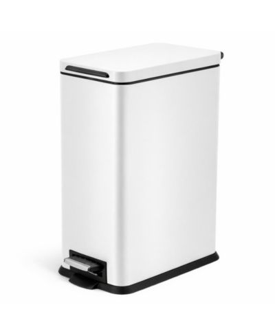 Мусорное ведро Home Zone Living 4 Gallon Slim Stainless Steel с педалью