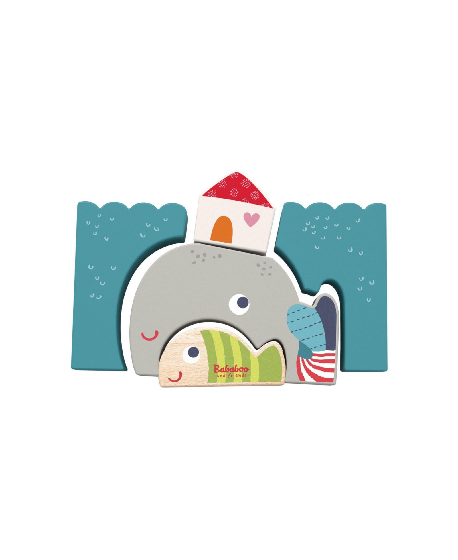 Деревянная головоломка Bababoo And Friends Happy Wilma Whale, 5 деталей, возраст 18 месяцев+