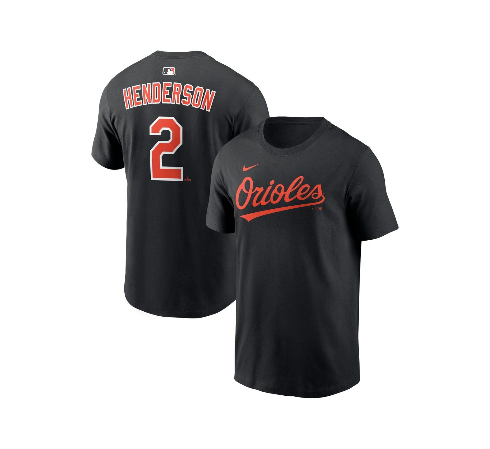 Nike Men's Gunnar Henderson Black Baltimore Orioles Name & Number T-Shirt