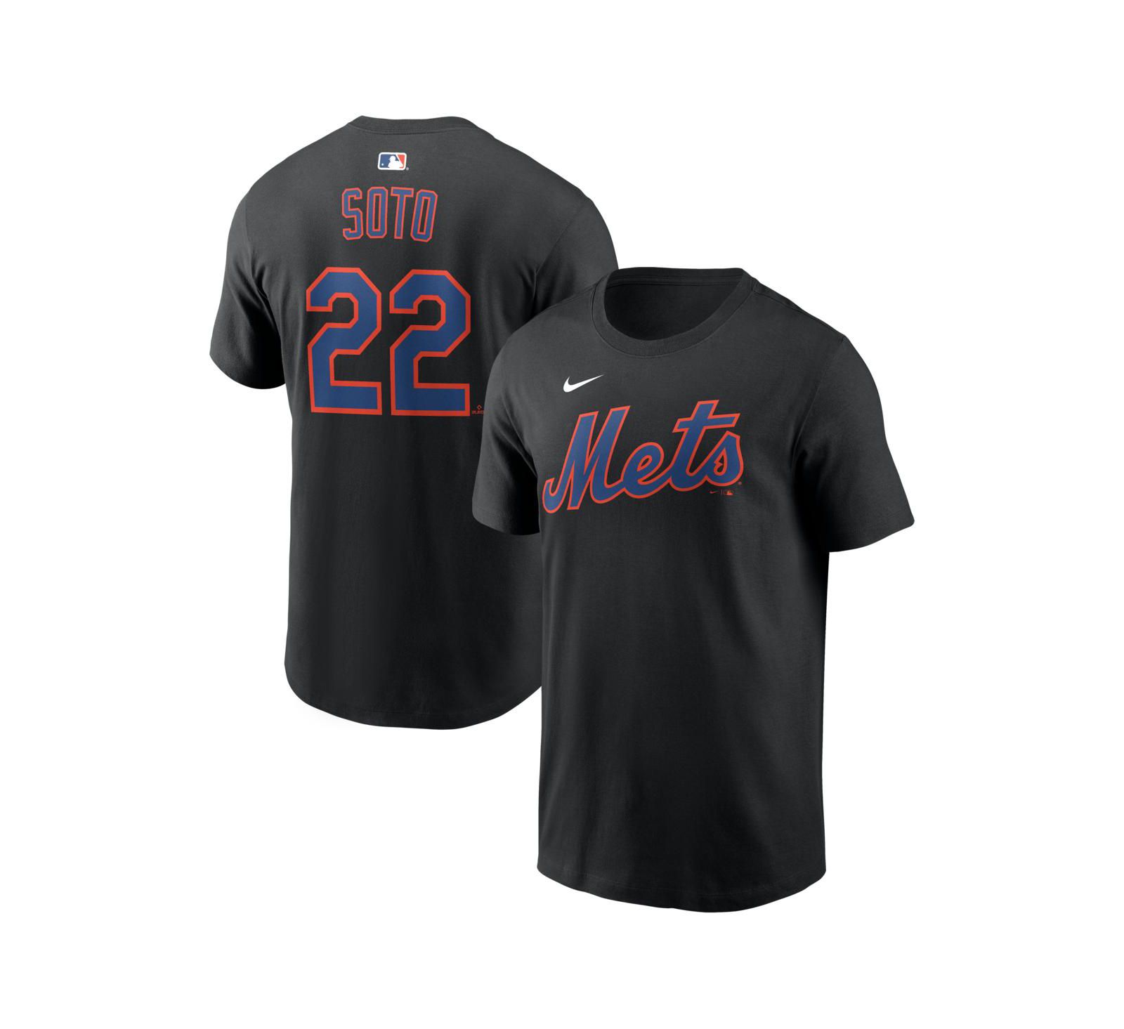 Nike Men's Juan Soto Black New York Mets Home Name & Number T-Shirt
