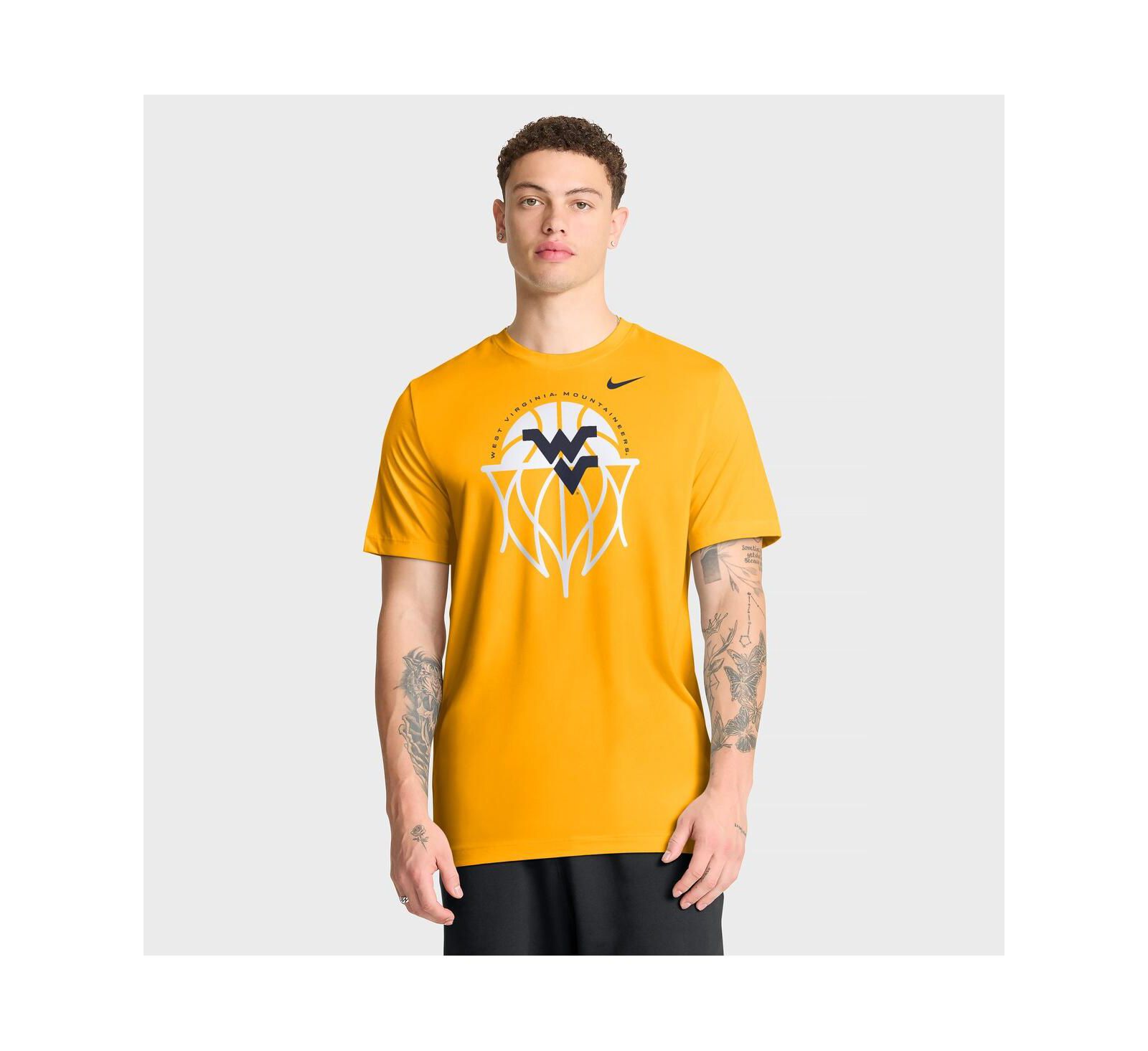 Nike Men's Gold West Virginia Mountaineers Basketball Icon Legend Dri-FIT T-Shirt