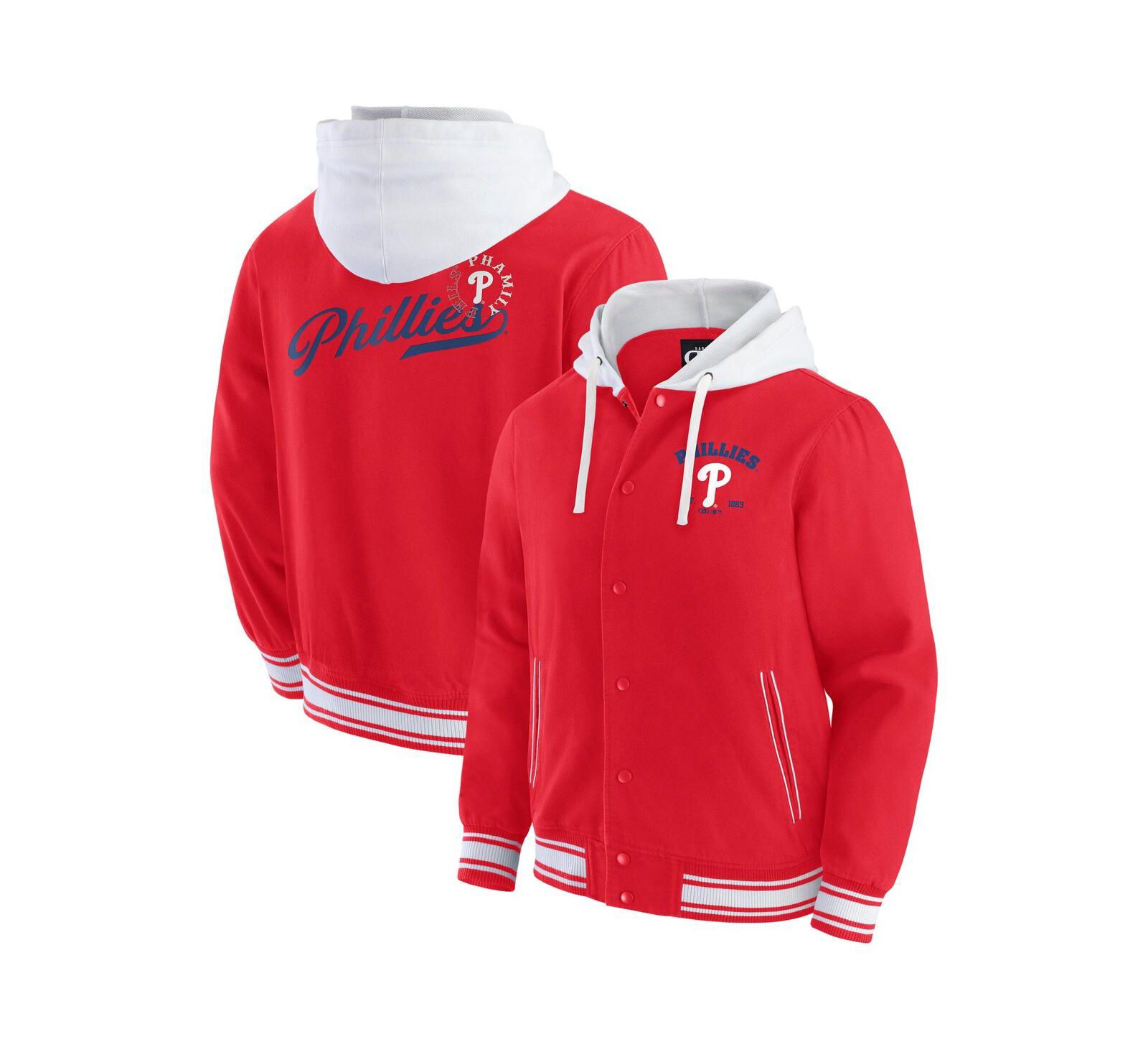 Мужская куртка с капюшоном Darius Rucker Collection by Fanatics красная Philadelphia Phillies