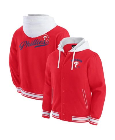 Darius Rucker Collection by Fanatics Men's Red Philadelphia Phillies Full-Snap Hooded Jacket