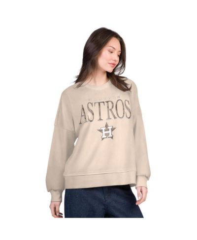 Женская оверсайз толстовка G-III 4Her by Carl Banks Sand Houston Astros Vet II