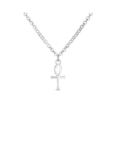 Кулон-ожерелье Bling Jewelry с крестом Анкх и ключом к жизни на серебре