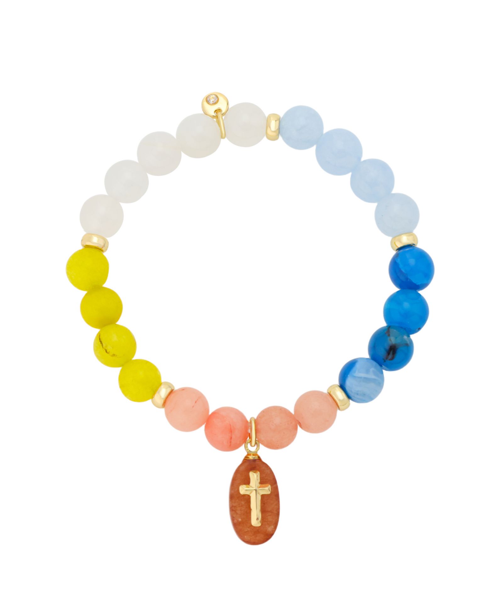 Браслет Unwritten Quartz and Cubic Zirconia Cross Charm Stretch