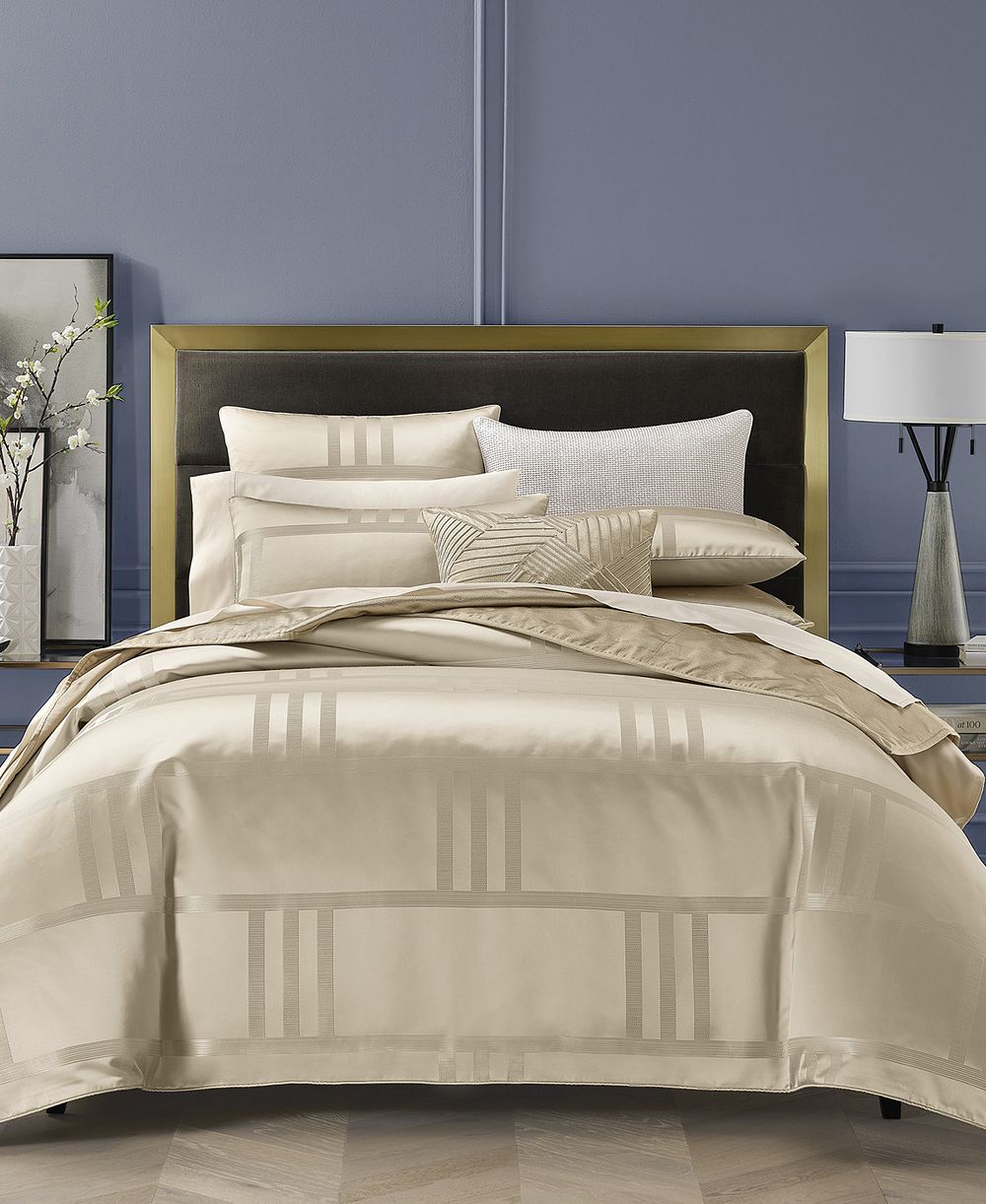 Hotel Collection Structure Gold 3-Pc. Duvet Cover Set, King, Exclusively at Macy’s