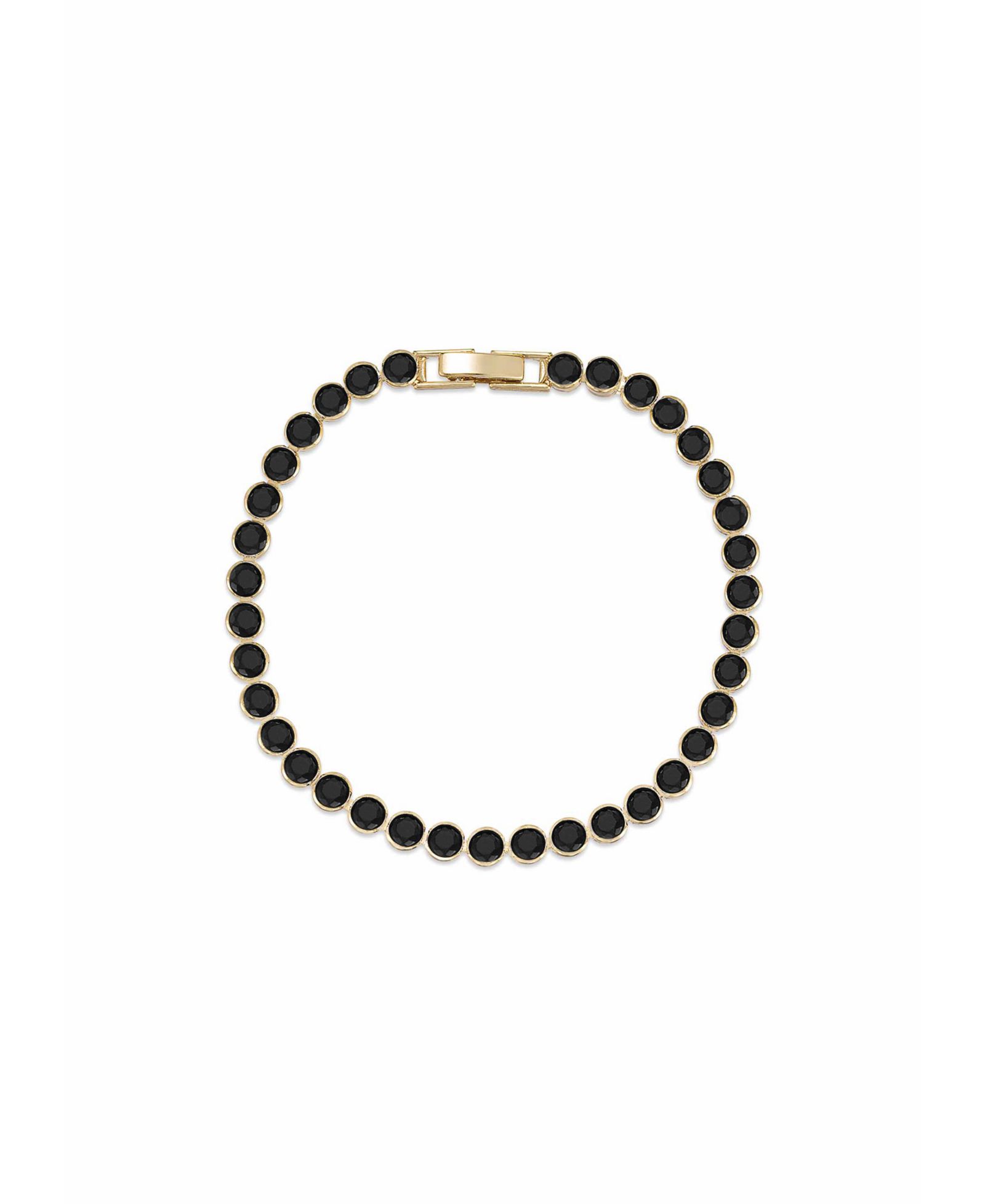 ETTIKA Crystal Chain 18k Gold Plated Tennis Bracelet
