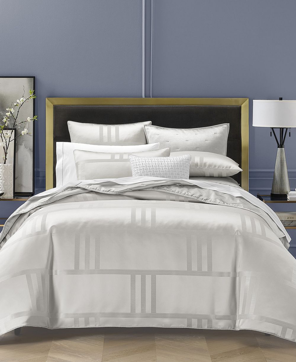 Комплект пододеяльников Hotel Collection Structure Silver 3-Pc., Full/Queen