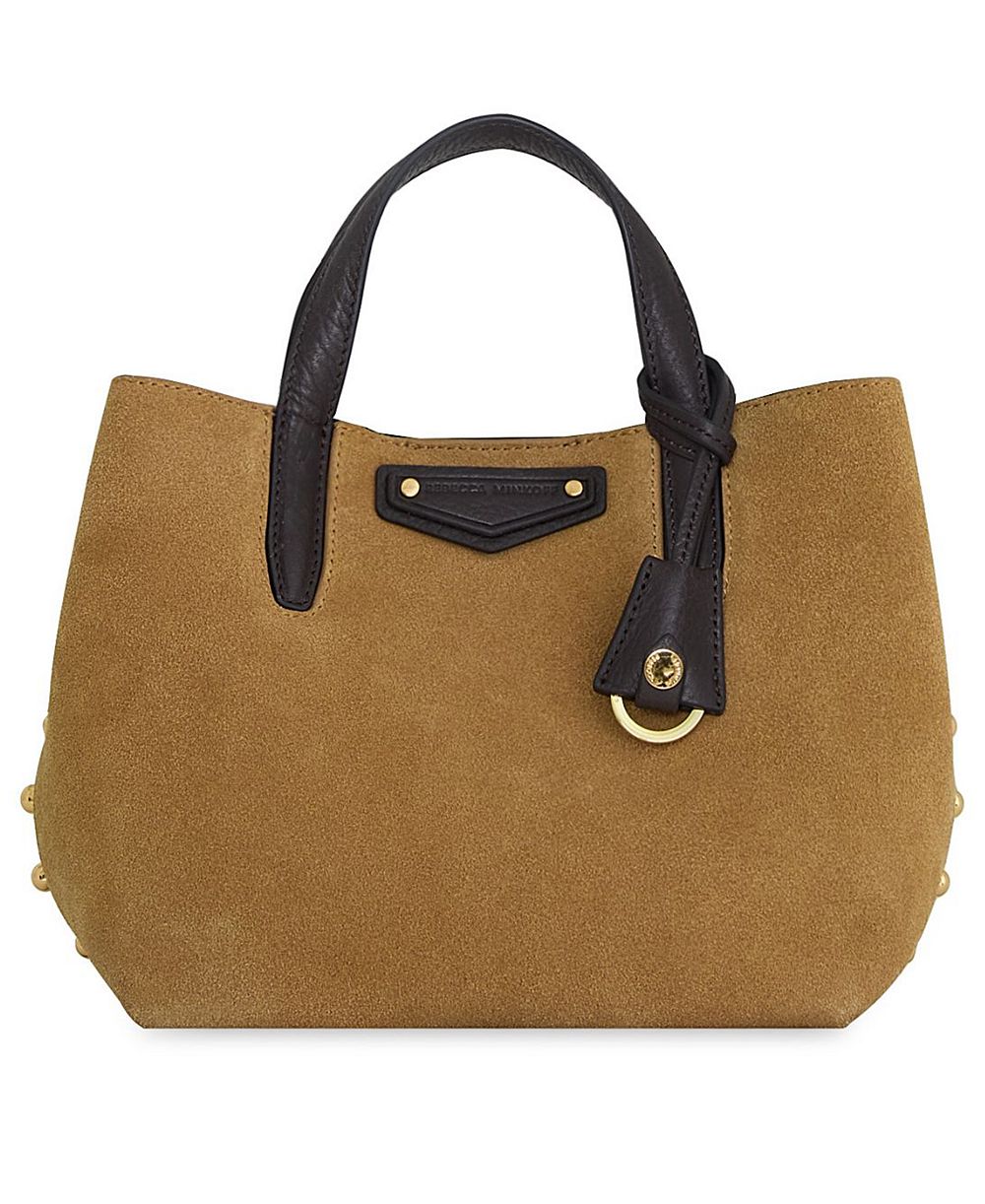 Rebecca Minkoff Riley Small Suede Leather Tote Handbag