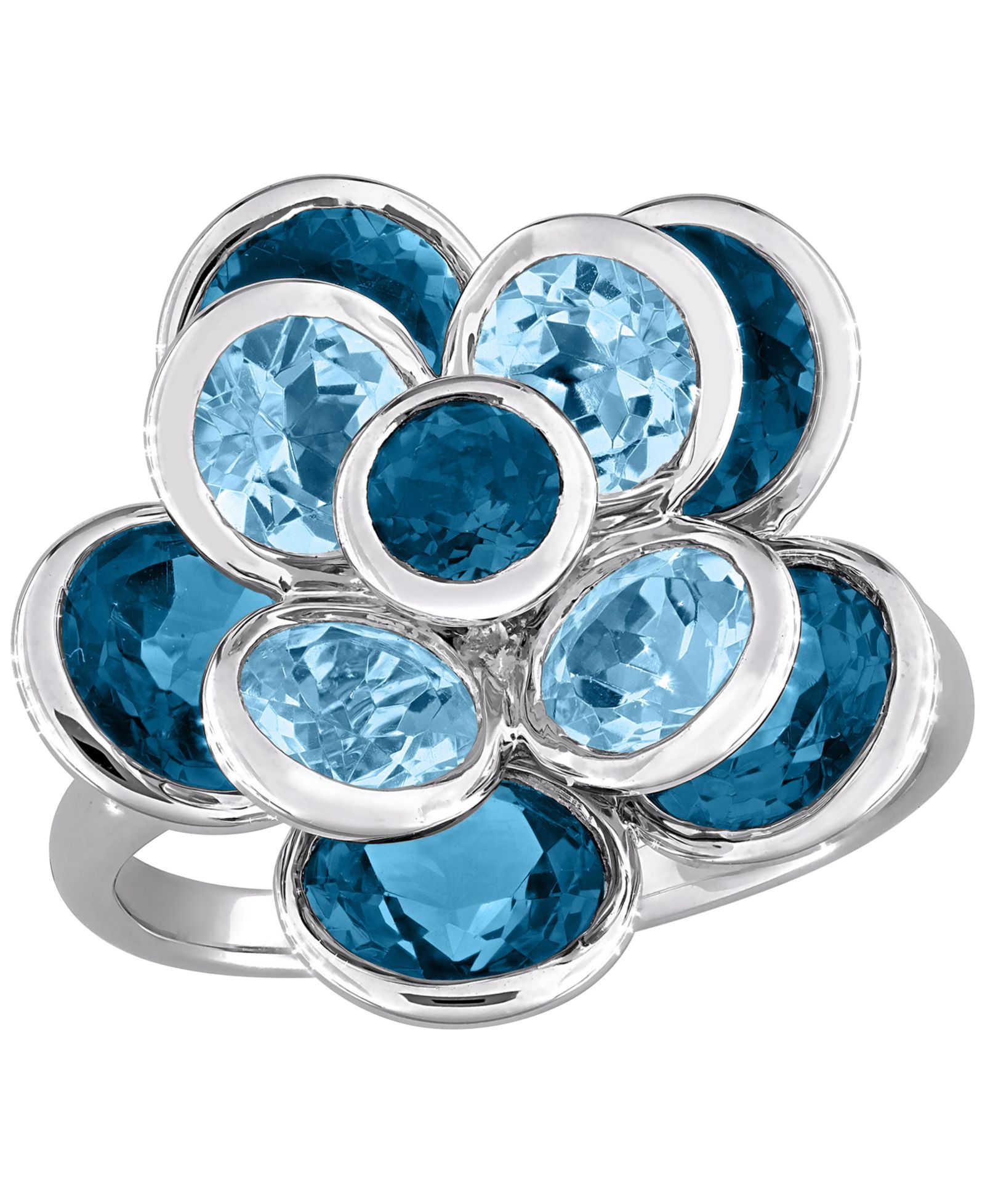 Кольцо Macy's Blue Topaz в серебряной оправе