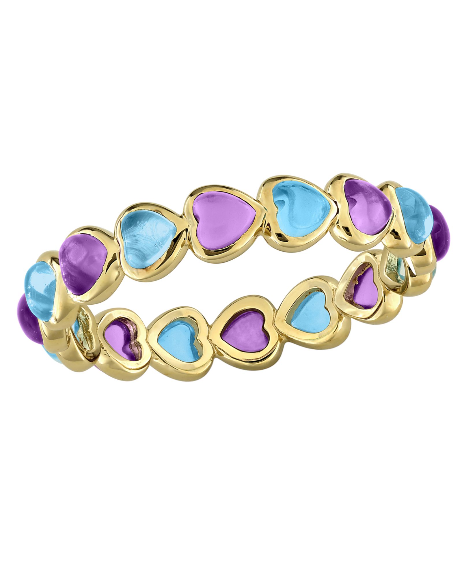 Macy's Amethyst (1-5/8 ct. t.w.) and Diamond (1/5 ct. t.w.) Ring in 18k Rose Gold Flash Plated Sterling Silver (Also Available in Blue Topaz)